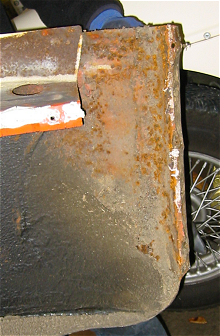 Braune Seuche am Kotfluegel